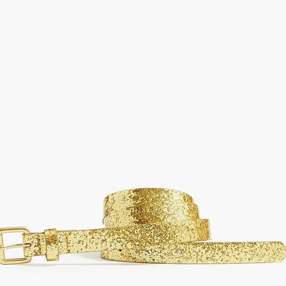 J. CREW Skinny Belt Gold Glitter M/L NWT - Picture 6 of 6